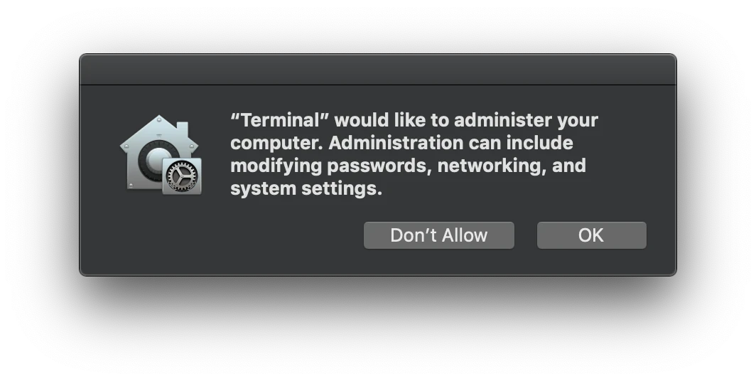 macOS Alert